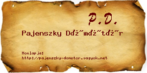 Pajenszky Dömötör névjegykártya